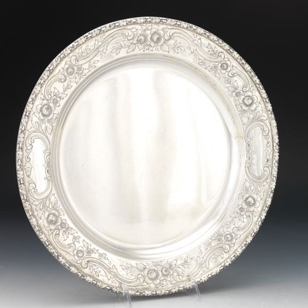 REED BARTON STERLING SILVER CHARGER 13 15 16 diameter Raised