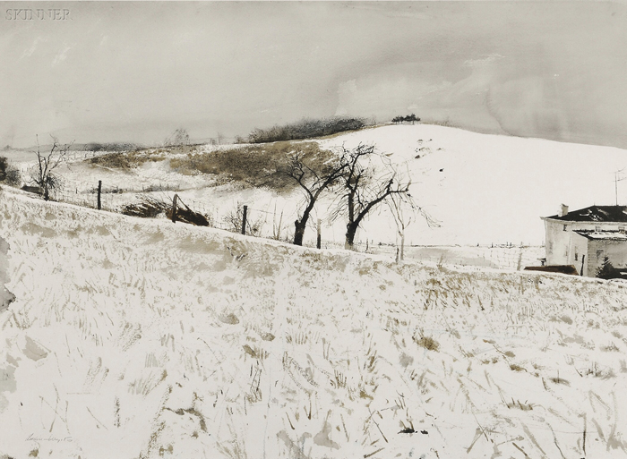 Andrew Wyeth American 1917 2009 Fence Line 1976 edition of