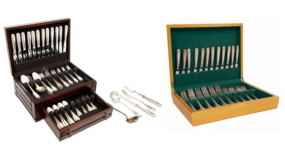 Christofle Vendome Arcantia Flatware 110 Pcs Christofle silverplate flatware set