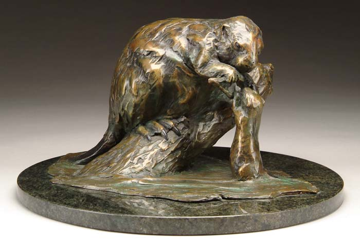 FOREST HART American 20th Century BEAVER BROOK Fine contemporary bronze