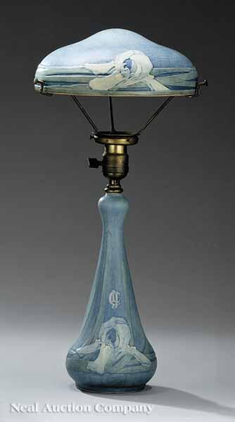 An Extraordinarily Rare Newcomb College Art Pottery Matte Glaze Boudoir