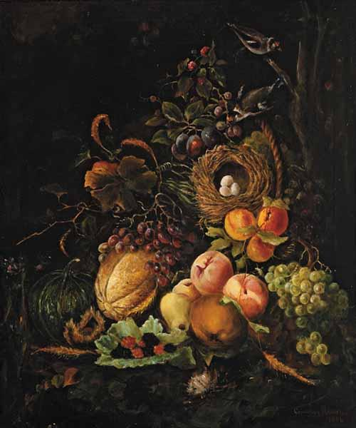 Cornelius Hawkins American Tennessee 1863 1946 Still Life of Fruit