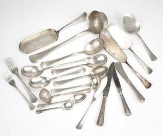 A German 800 silver flatware service Circa 1920 Munich with
