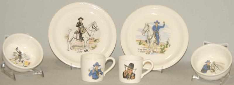 Lot of 2 Hopalong Cassidy Cup Bowl Plate Sets Children
