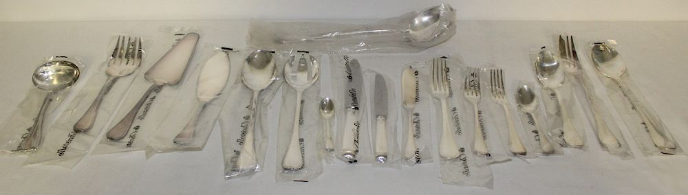 SILVERPLATE BRAND NEW Christofle Malmaison Flatware Service Includes 12 dessert
