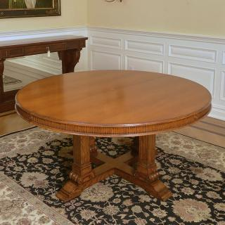 Ralph Lauren quarter sawn oak dining table 21st c round