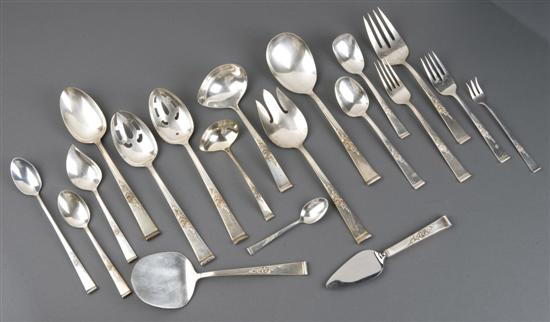 Reed and Barton sterling flatware in the Classic Rose pattern