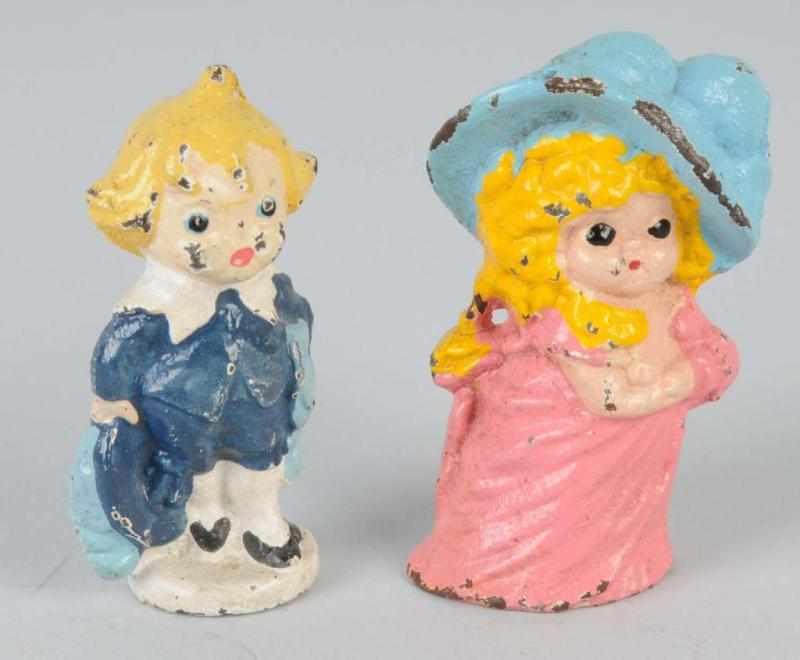 Lot of 2 Cast Iron Figural Paperweights Description Includes Hubley