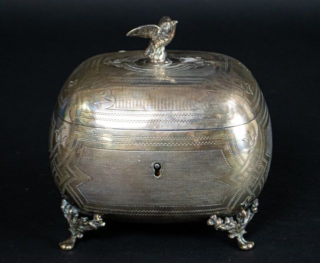 Austro Hungarian 800 Silver Box 800 silver footed box with