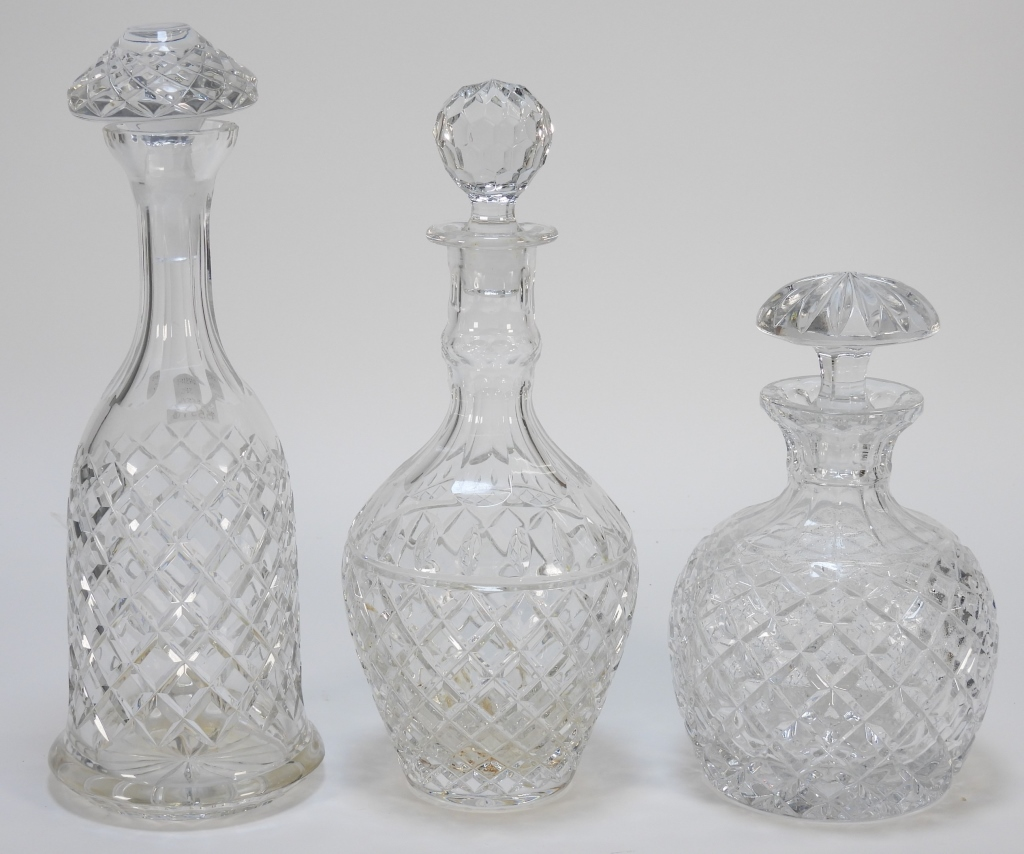 3PC BACCARAT OTHER CUT CRYSTAL DECANTERS France United States Early