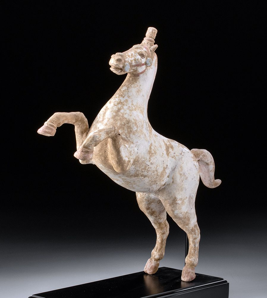 Greek Canosan Polychrome Terracotta Rearing Horse Magna Graecia Southern Italy