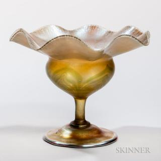 Tiffany Favrile Decorated Vase Art glass New York early 20th