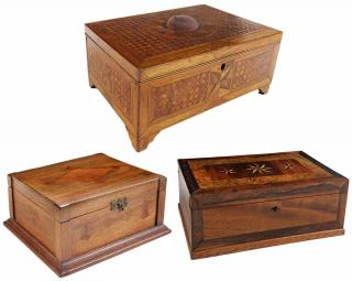 Three Hand American late 19th 20th century rectangular jewelry box