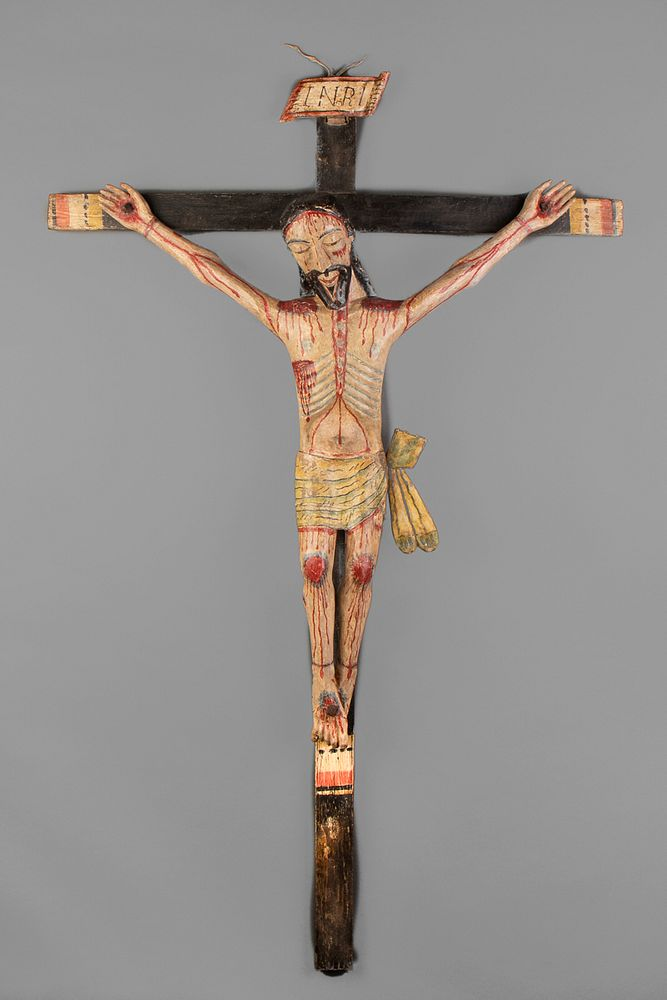 Attributed to Arroyo Hondo Santero Cristo Crucificado ca 1830 Attributed