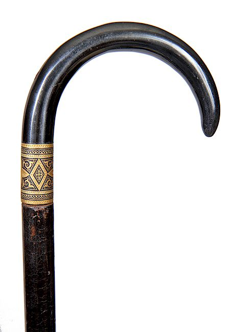 Toledo Sword Cane Ca 1900 A Toledo gun metal handle