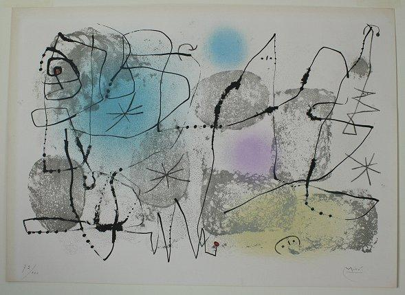 MIRO Joan Spanish 1893 1983 Sommeils Color Lithograph sight size