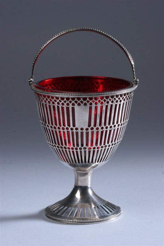 GEORGE III SILVER SUGAR BASKET BY HESTER BATEMAN London 1761
