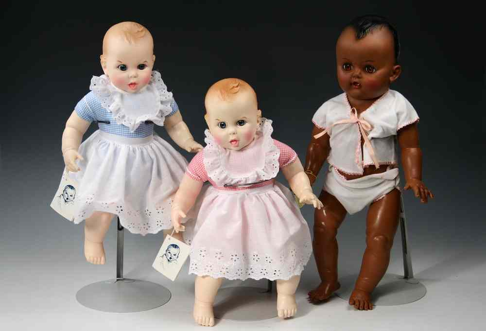DOLL LOT Three piece doll lot 1 Effanbee brown vinyl