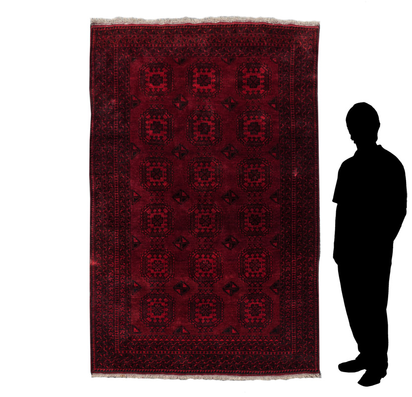 APPROX 20 35 YR OLD AFGHAN BOKHARA HAND KNOTTED WOOL