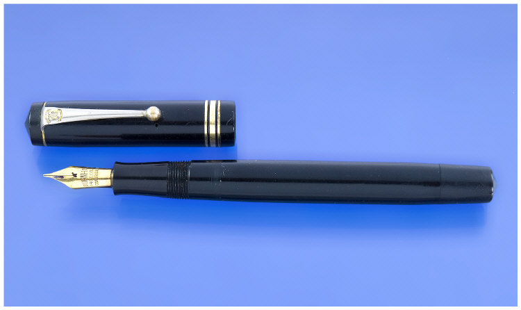 Burnham No 60 Black lever filler three cap rings and