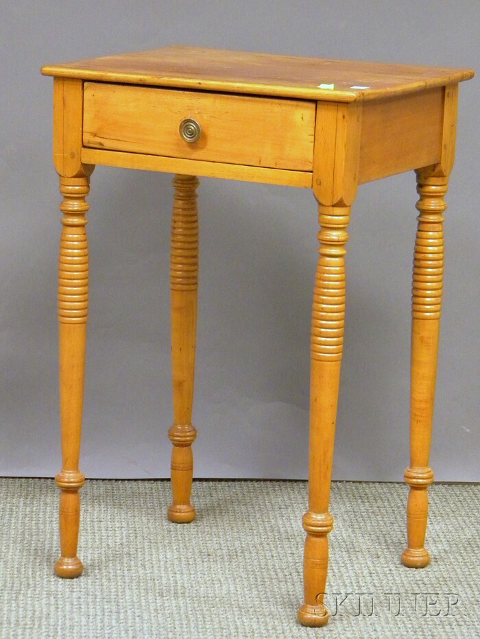 Federal Maple and Pine One drawer Stand