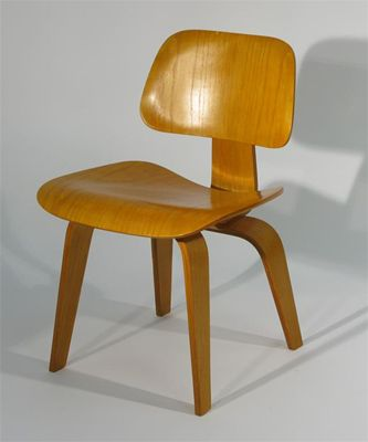 A moulded ply LCW chair designed by Charles Ray Eames