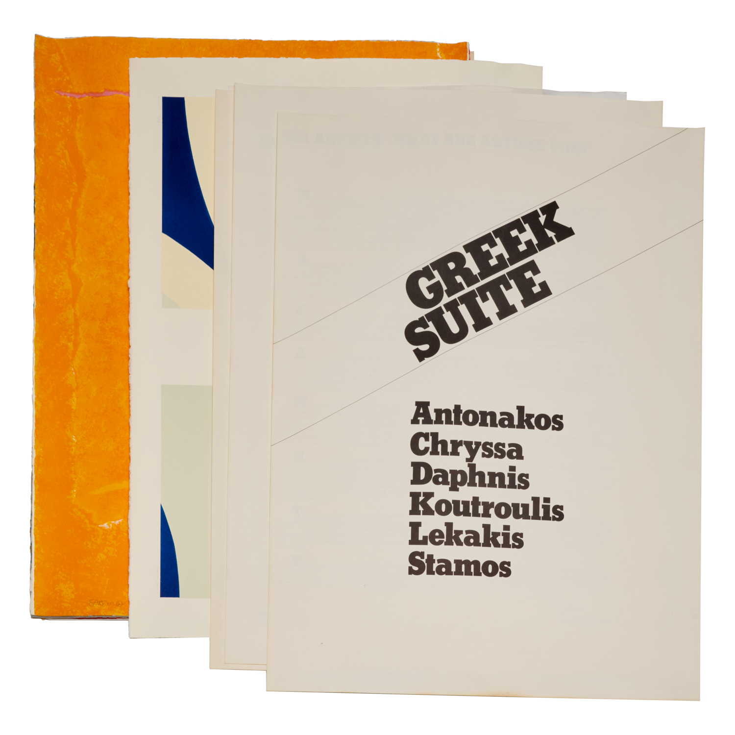GREEK SUITE 6 SIGNED LITHOGRAPHS 1977 Untitled original prints and
