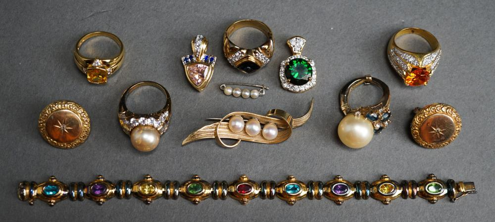 COLLECTION OF GOLD FILLED AND FASHION STERLING JEWELRYCollection of Gold