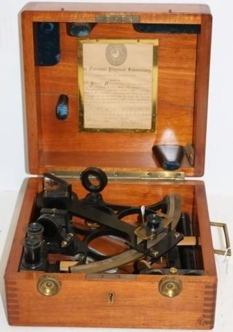 CIRCA 1920 SEXTANT H HUGHES AND SON LONDON WITHVARIOUS LENSES