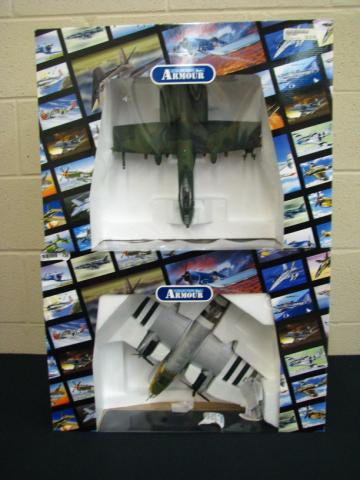 Two Franklin Mint Collection Armour Airplanes including B 26 Marauder