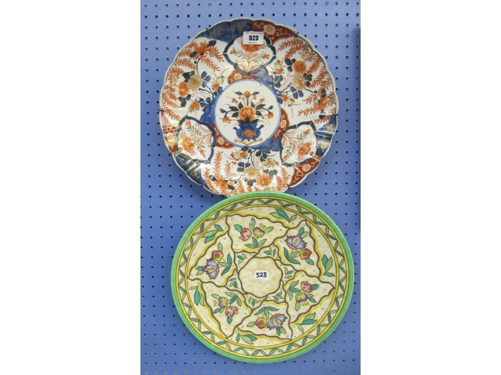 Japanese Imari charger and a Crown Ducal charger
