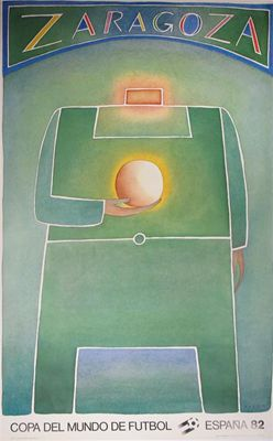 Zaragoza Espana 1982 a football world cup poster designed by