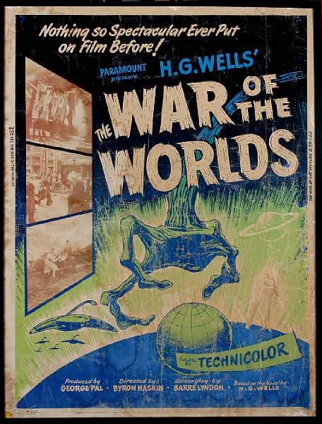 The War of the Worlds Paramount 1953 thirty by forty
