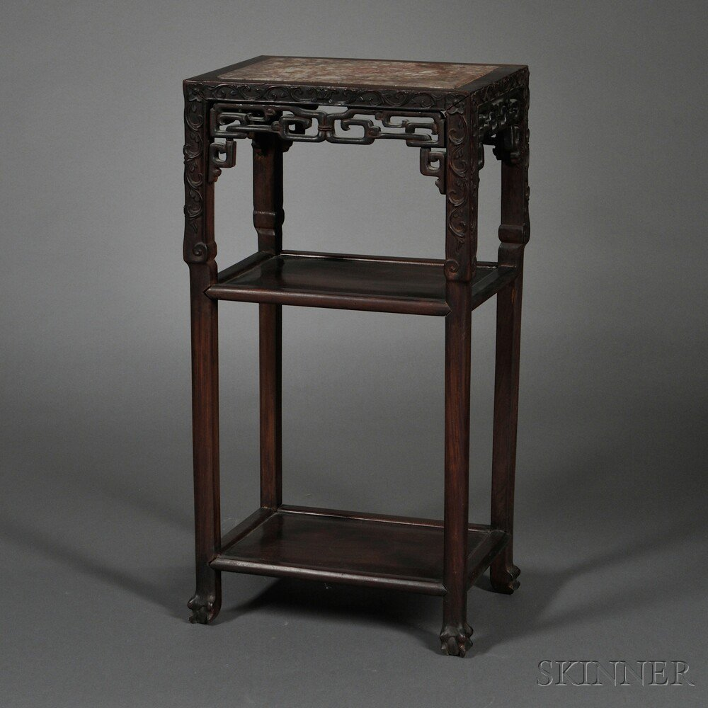 Marble top Stand China the rectangular top set above an