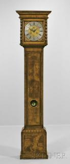 James Ayme Walnut Veneered Longcase Clock London movement dial c
