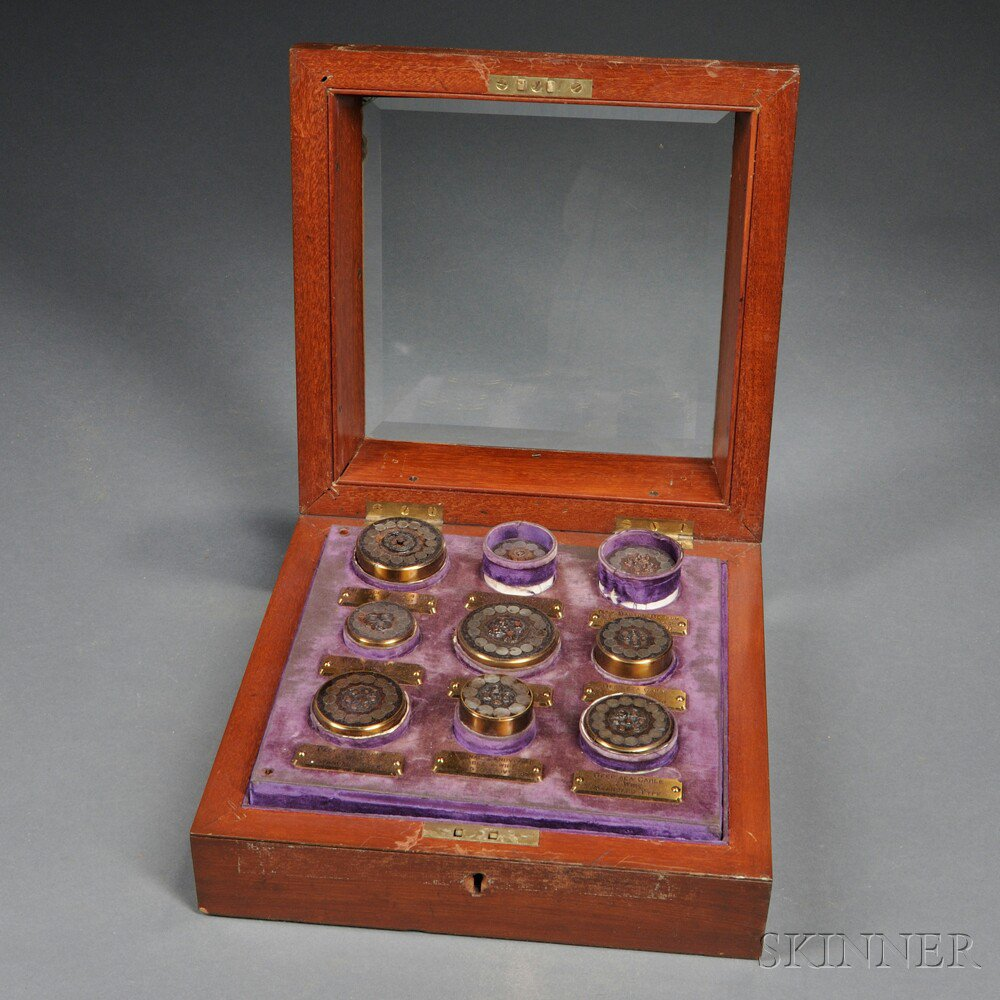 19th Century Cross section Cable Samples Europe nine examples including