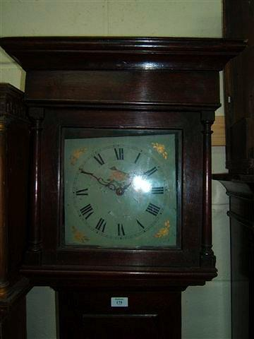 An oak 30 hour long case clock the 10 1