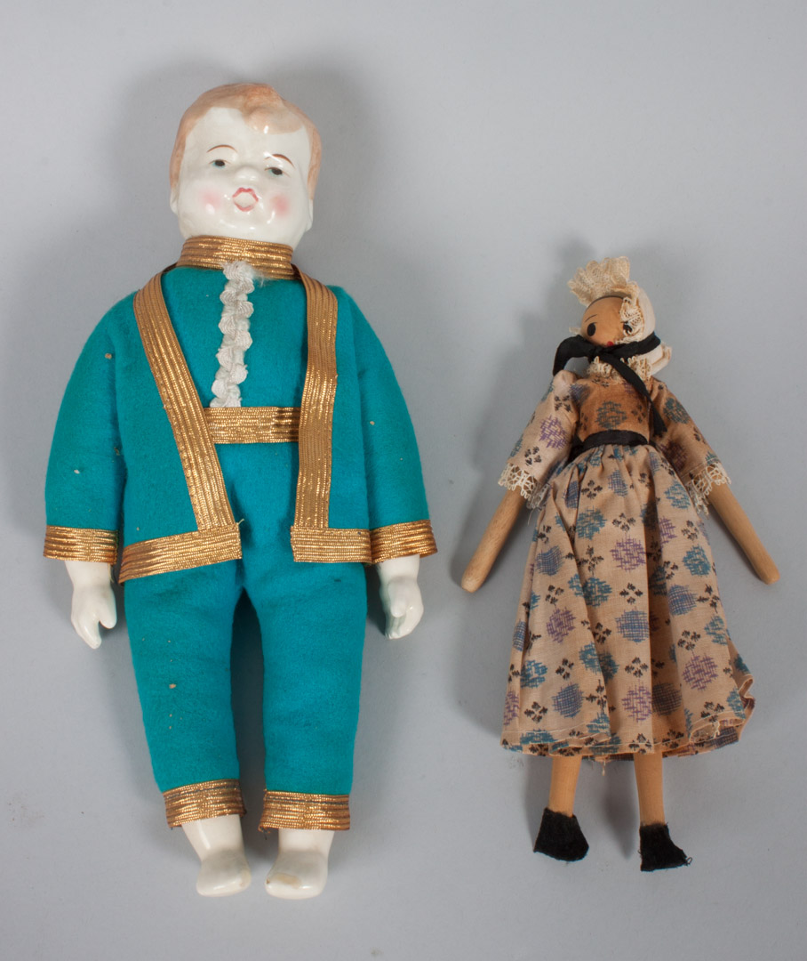 Porcelain Boy Blue doll primitive wood doll Boy Blue doll