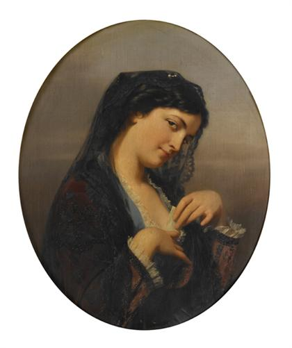 FRITZ ZUBER B HLER swiss 1822 1896 LE BILLET DOUX