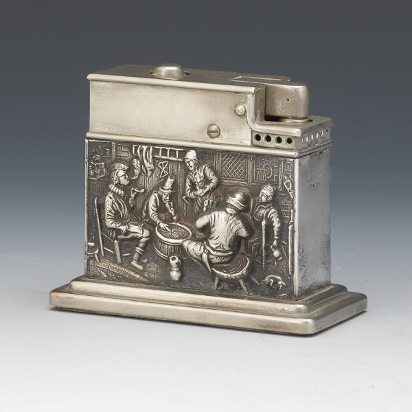 DUTCH 830 SILVER EXPORT TABLE LIGHTER MYLFLAM PATENT CA 1914