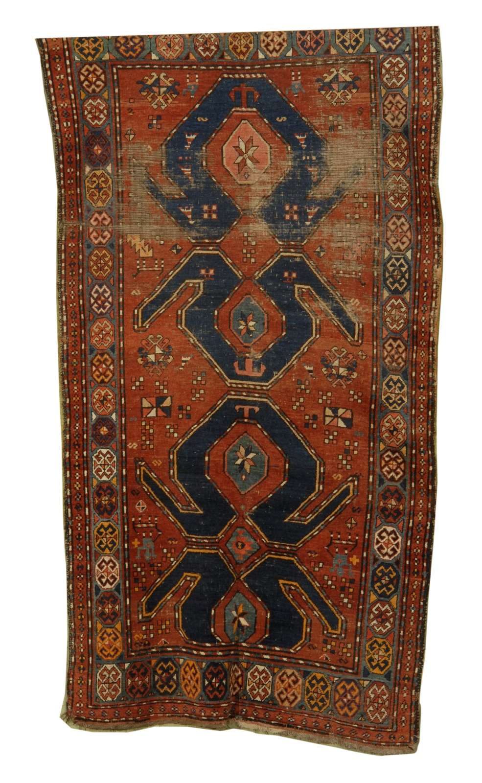 ORIENTAL RUG KAZAK 4 3 x 7 10 Four large