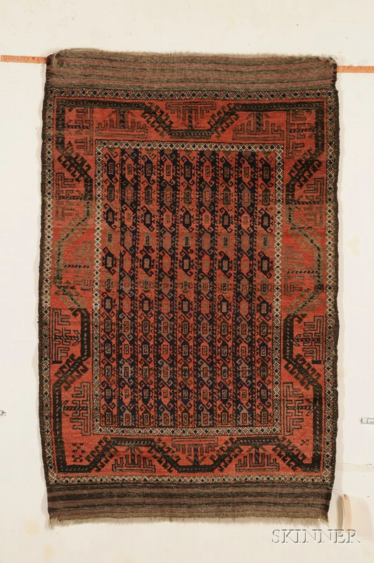 Baluch Rug Northeast Persia late 19th century some brown oxidation