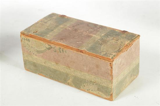 THREE BOXES American mid 19th century Two oval band boxes