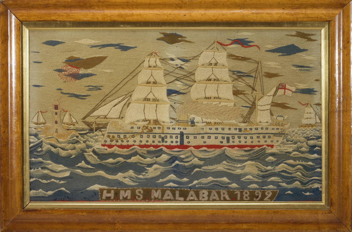 BRITISH WOOLWORK OF THE H M S quot MALABAR quot
