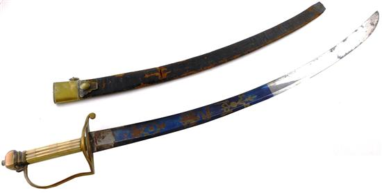 Early 19th C militia officer s curved presentation sword Wells