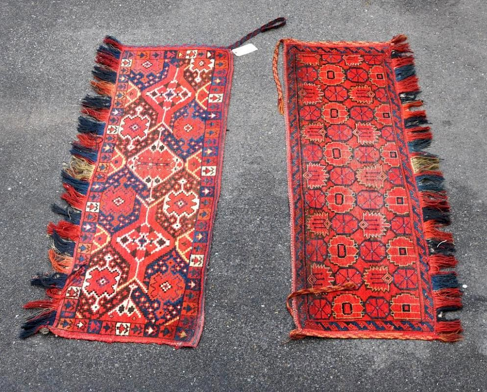 Two Kazak Tent Panels Two Kazak tent panels Pile wear