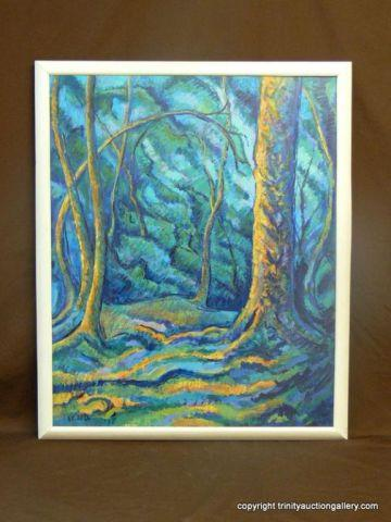 Oil Painting on Canvas by E C Bell Painted in