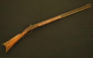 19th c Percussion rifle A 19th century American Percussion rifle