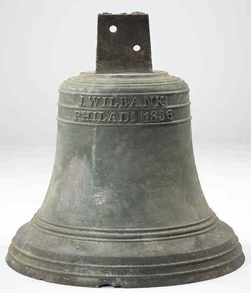 Rare John Wilbank 1836 Philadelphia Bellcast bronze signed and dated