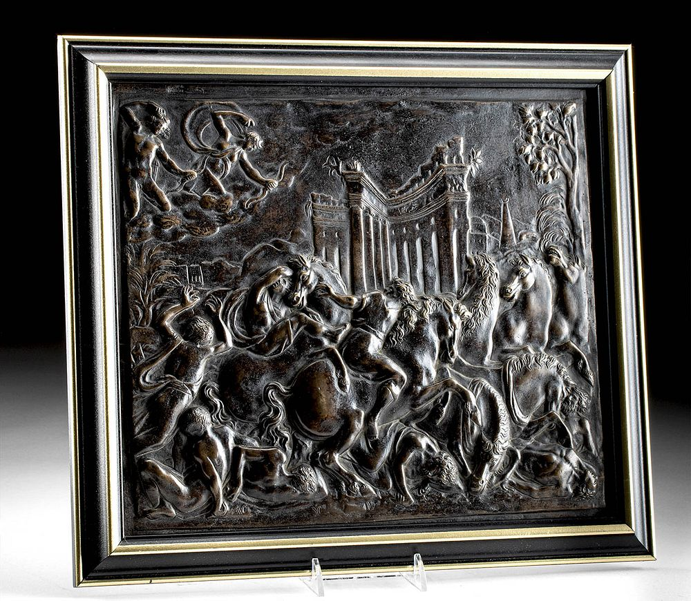 18th C Brass Relief Death of Niobe s Children Europe